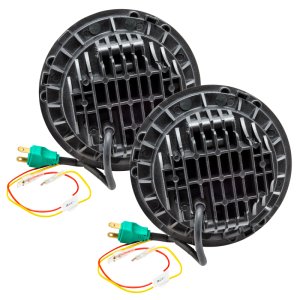 Jeep Wrangler Headlight Assembly - ORACLE Lighting - 7in High Powered LED, Black Bezel - Blue - `07-`18 Jeep Wrangler Headlight Assembly - ORACLE Lighting - 7in High Powered LED, Black Bezel - Blue - `07-`18